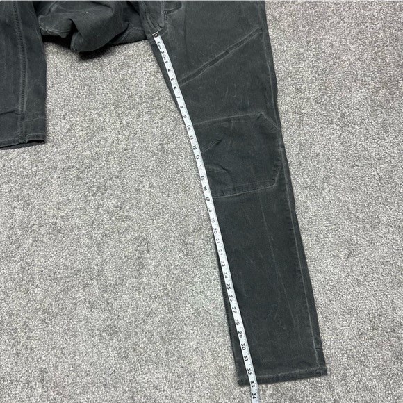 Affliction Jeans Men 33 Faded Black Gage Straight 36x33 Double Knee Denim - Picture 2 of 11